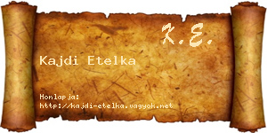 Kajdi Etelka névjegykártya
