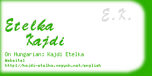 etelka kajdi business card